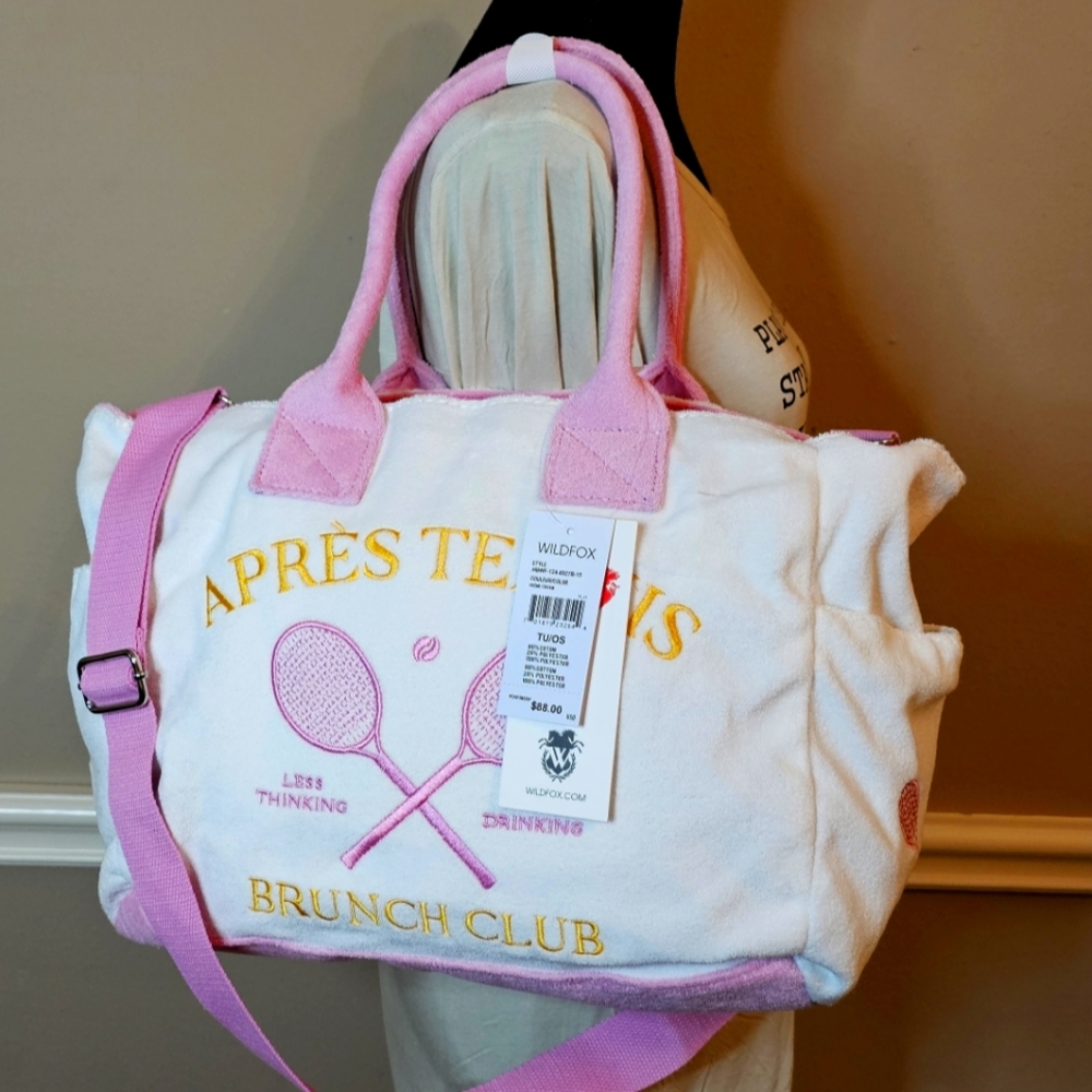 NWT Wildfox Brunch Club Terry Bag Nwt